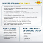 Load image into Gallery viewer, Atul Platinum Fully-Automatic Atta Chakki | Flourmill – Fully Automatic Flourmill with Auto Sensor, 6 Kg Hopper 1HP Motor, 7-10 Kg/Hr Grinding Capacity 7 Sieves for Wheat, 1 Year Product Warranty