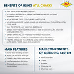 Load image into Gallery viewer, Atul Gold Talky Fully-Automatic Atta Chakki, 4.5 Kg Hopper Automatic Domestic Flour Mill Machine - 8-10 Kg/Hr Grinding Capacity | 2880 RPM Motor | Low Voltage (175V) 1 Year Product Warranty