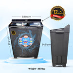 Load image into Gallery viewer, AU+ Washing Machine 10.5KG Capacity, 180W Wash Motor, 75W Spin Motor – AU105SW by Atul