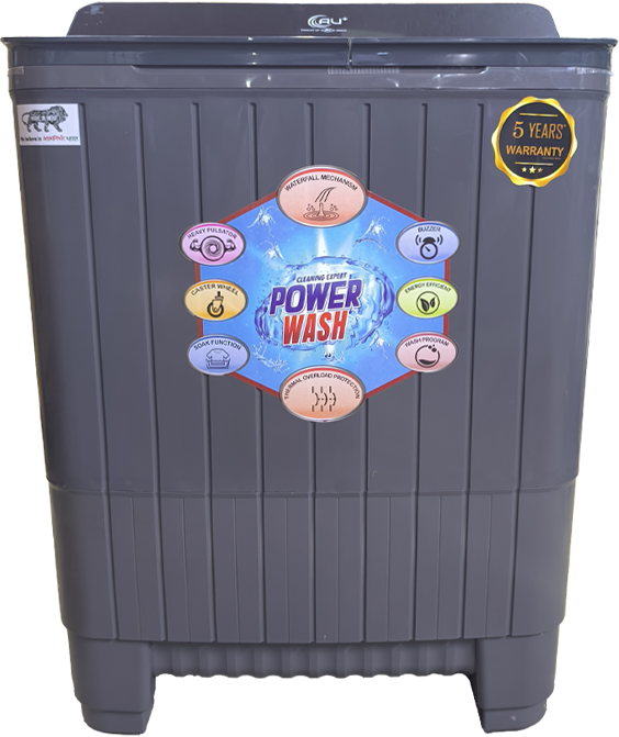 AU+ Washing Machine 7.5KG Capacity, 120W Wash Motor, 35W Spin Motor – AU75SW by Atul
