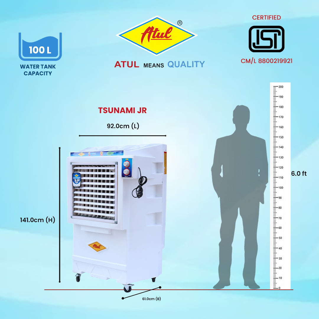 Atul Tsunami Jr 18" Domestic Cooler | Room Series - 100 Ltr.