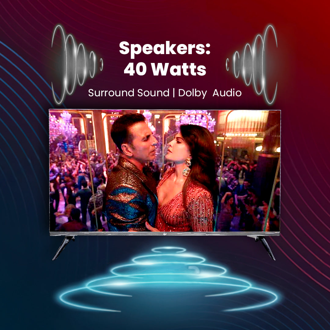 AU+ AU55G UHD Google TV - 55 inch's 4K TV with 2GB/16GB storage, Android 11, 40W Dolby Audio, 1-year On-site Warranty