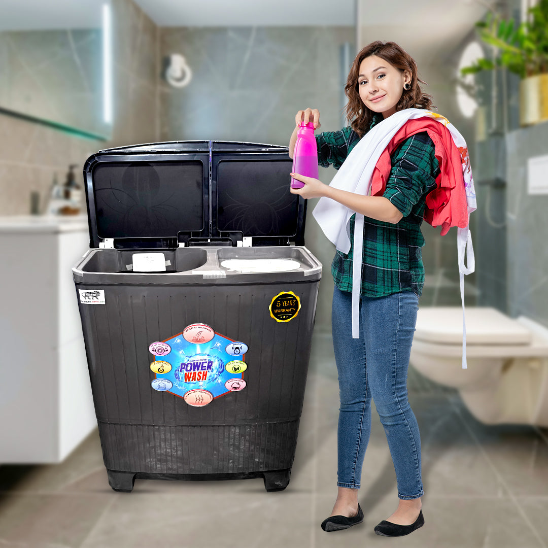 AU+ Washing Machine 9.5KG Capacity, 180W Wash Motor, 70W Spin Motor – AU95SW by Atul