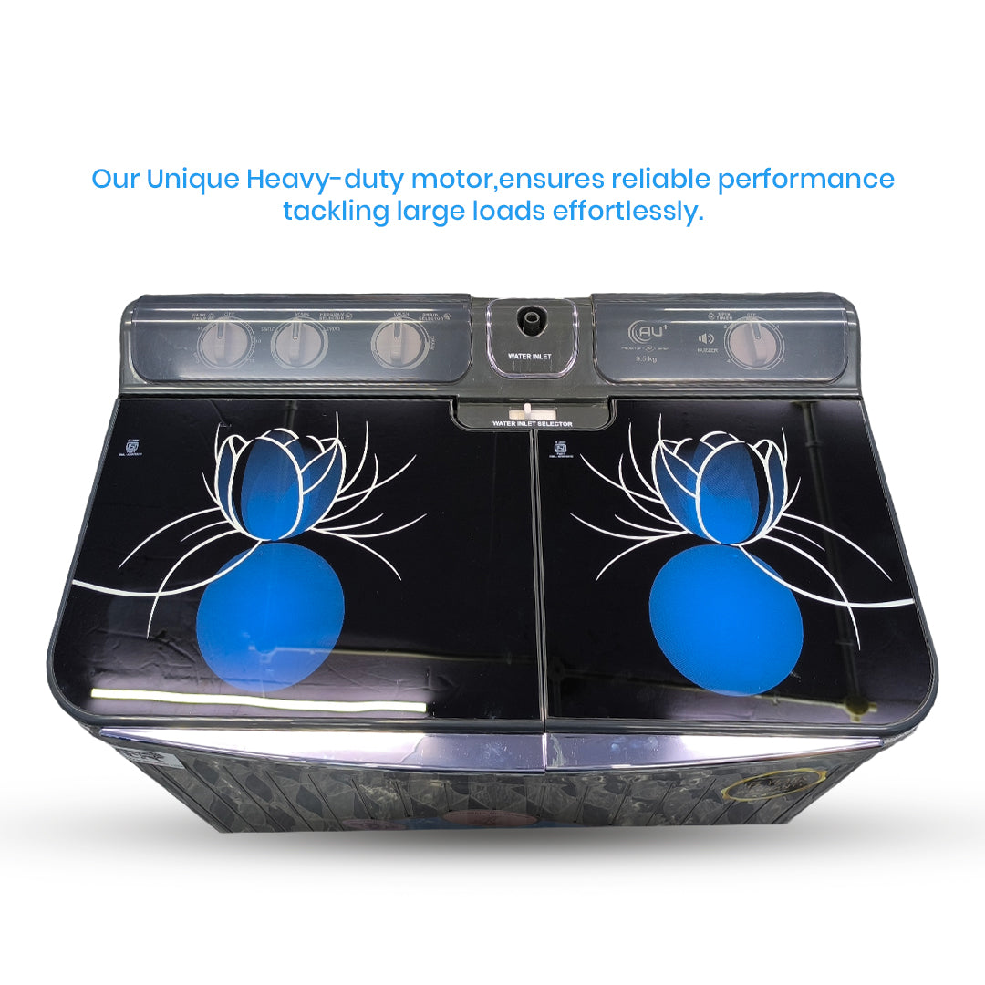AU+ Washing Machine 9.5KG Capacity, 180W Wash Motor, 70W Spin Motor – AU95SW by Atul
