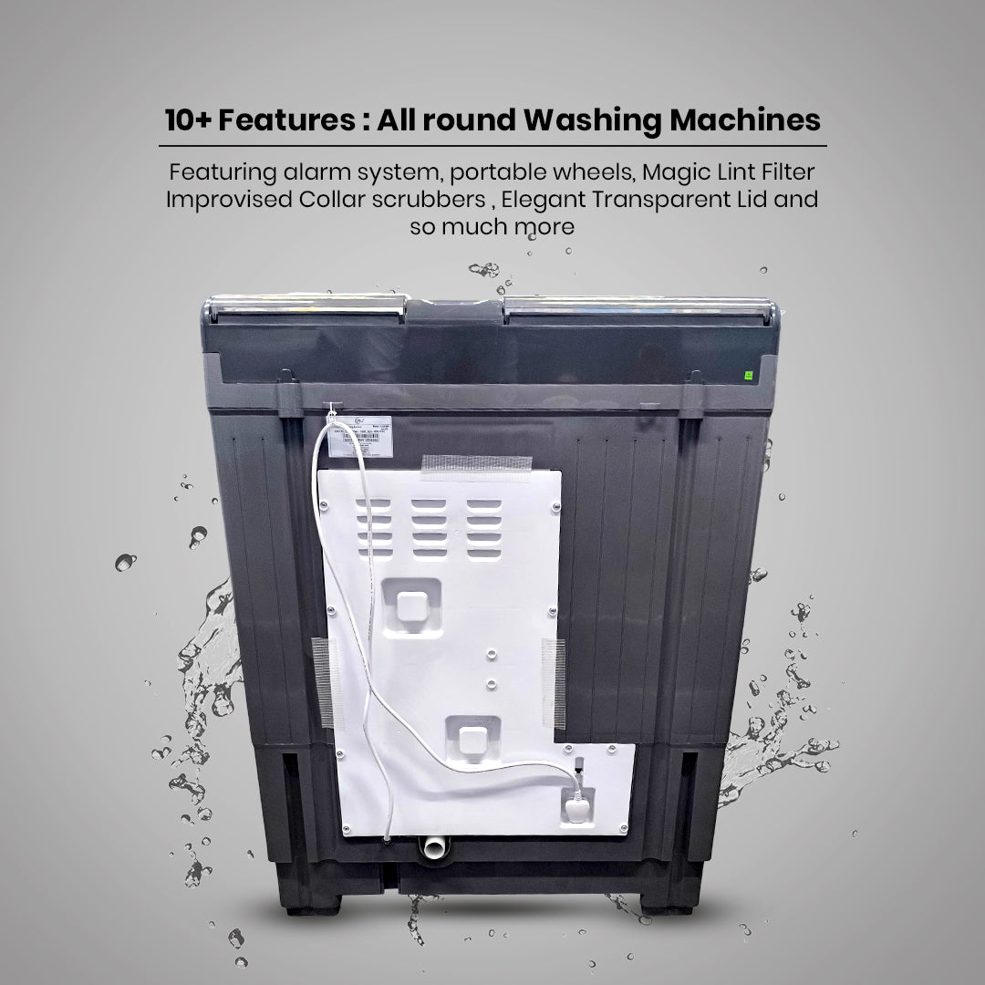 AU+ Washing Machine 9.5KG Capacity, 180W Wash Motor, 70W Spin Motor – AU95SW by Atul