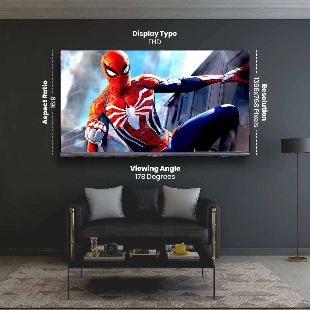 AU+ AU32GQ QLED Google TV  - 32 inch's FHD TV with 1.5GB/8GB storage, Android 11, 40W Dolby Audio, 1-year On-site Warranty