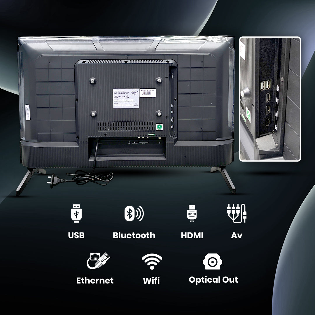 AU+ AU32GQ QLED Google TV  - 32 inch's FHD TV with 1.5GB/8GB storage, Android 11, 40W Dolby Audio, 1-year On-site Warranty