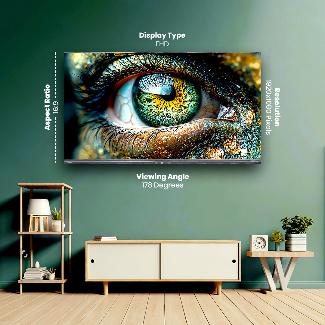 AU+ AU43SV Full HD Smart TV - 43 inch's FHD TV with 1GB/8GB storage, Android 11, 40W Dolby Audio, 1-year On-site Warranty