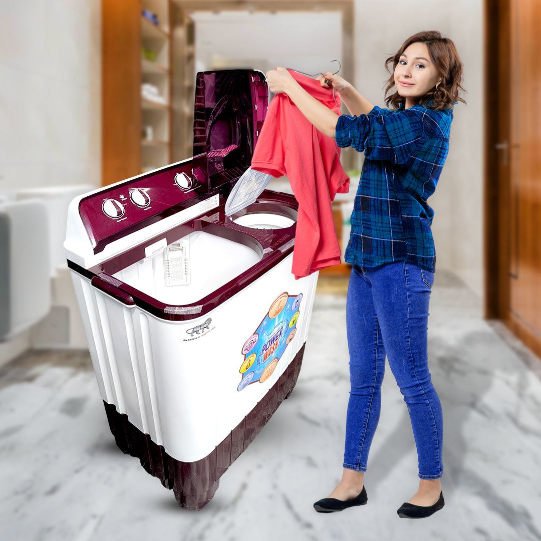 AU+ Washing Machine 6.8KG Capacity, 120W Wash Motor, 35W Spin Motor – AU68SW by Atul