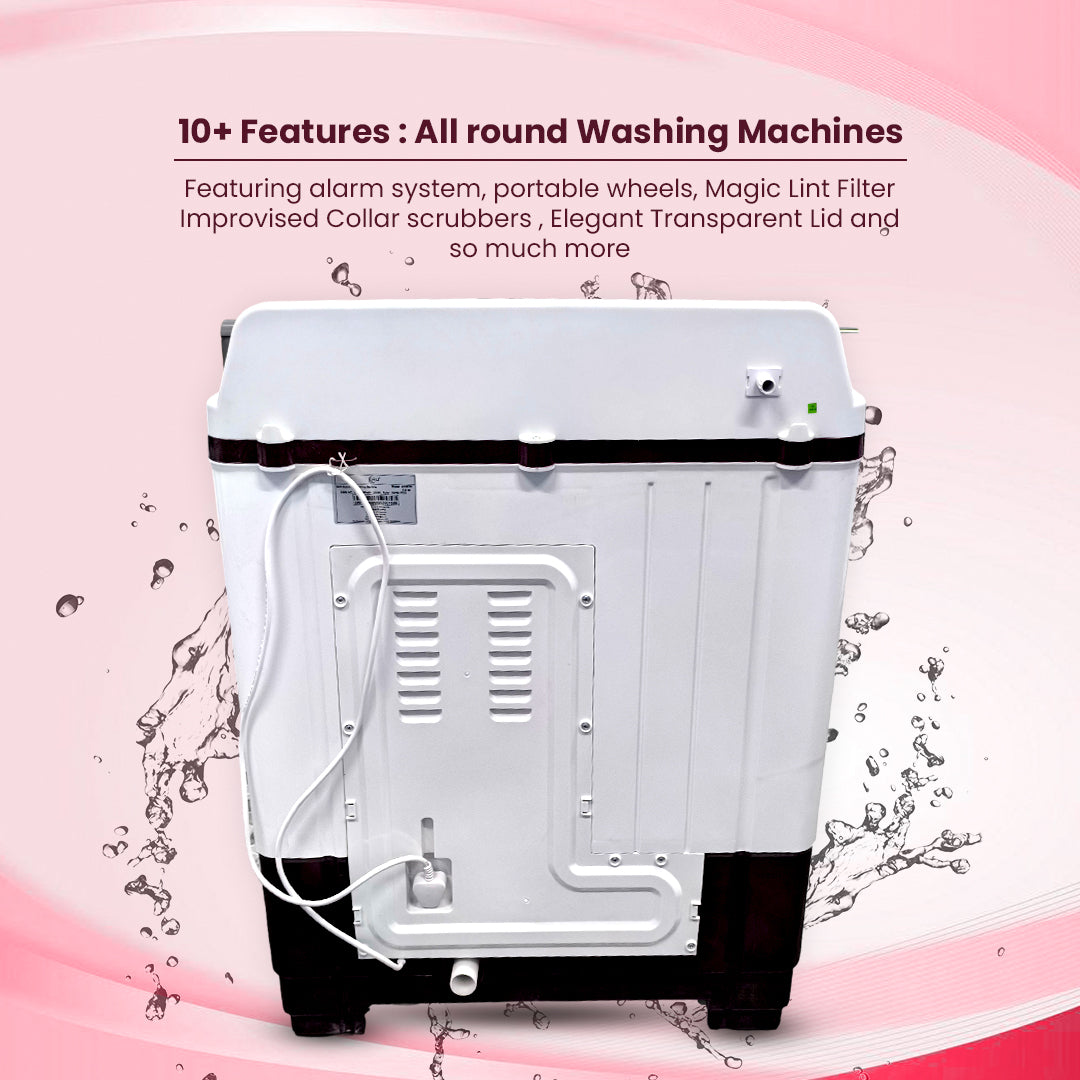 AU+ Washing Machine 6.8KG Capacity, 120W Wash Motor, 35W Spin Motor – AU68SW by Atul