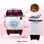 Load image into Gallery viewer, AU+ Washing Machine 6.8KG Capacity, 120W Wash Motor, 35W Spin Motor – AU68SW by Atul
