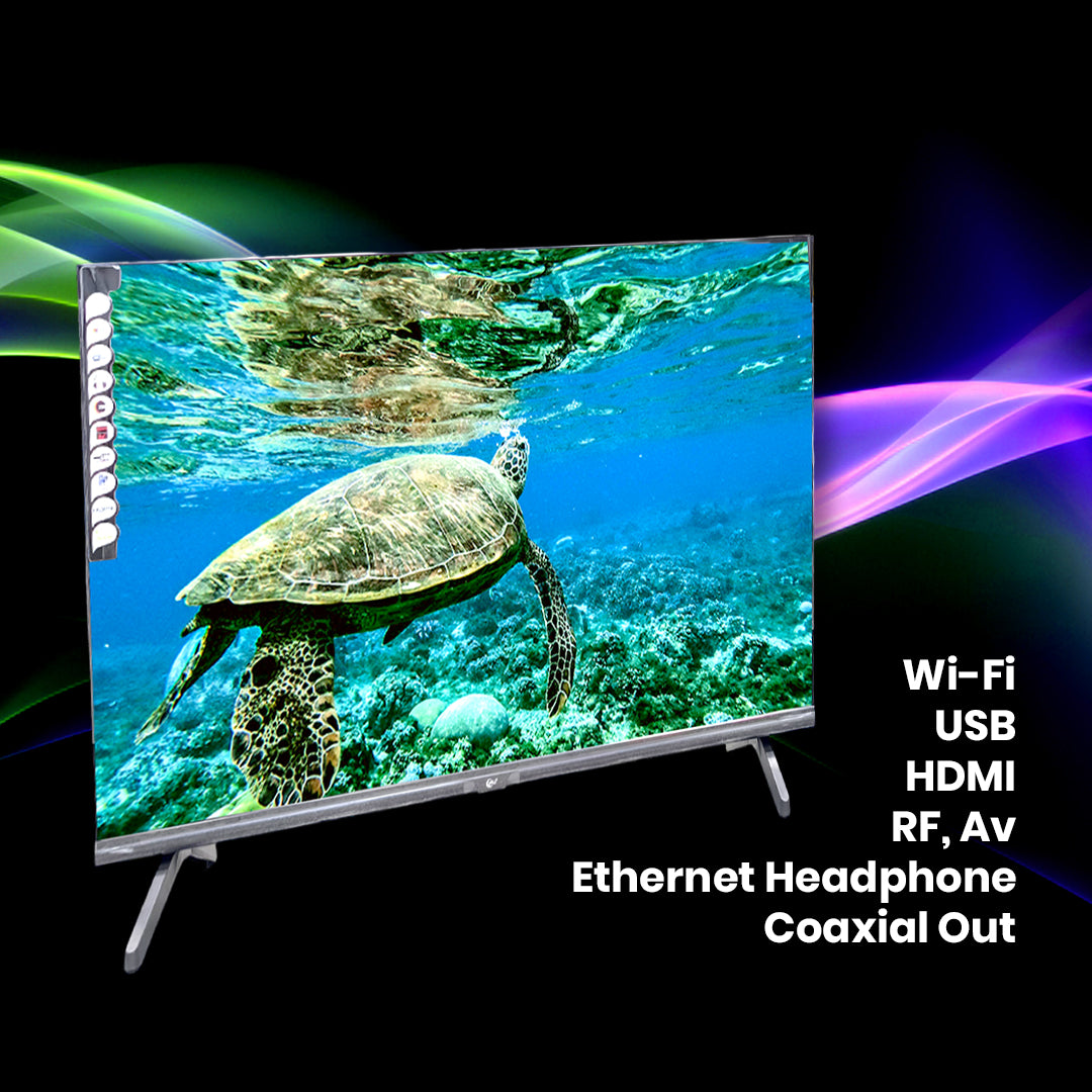 AU+ AU32MS Eco Cloud Smart TV - 32 inch's FHD TV with 512MB/4GB Storage, Android 9, 1-year On-site Warranty