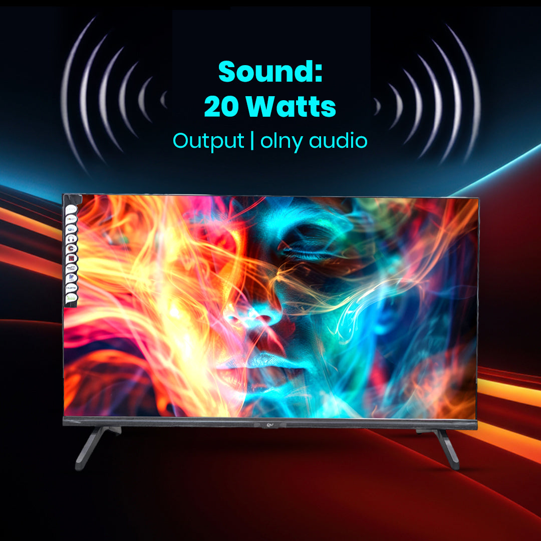 AU+ AU32MS Eco Cloud Smart TV - 32 inch's FHD TV with 512MB/4GB Storage, Android 9, 1-year On-site Warranty