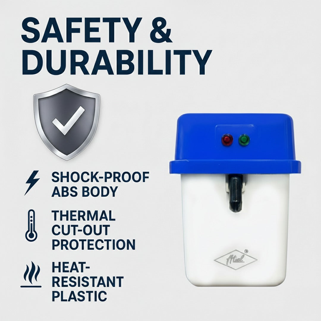 Atul 1.5 LTR Instant Water Geyser, Made Of First Class Abs Plastic 3Kw, Auto Cut Off Feature| Shock resistant | Instant Portable Water Heater for Kitchen, Bathroom, Office, Restaurant, Saloon & Parlor